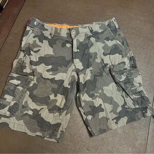 Urban Outfitters Gray Camouflage Cargo Shorts